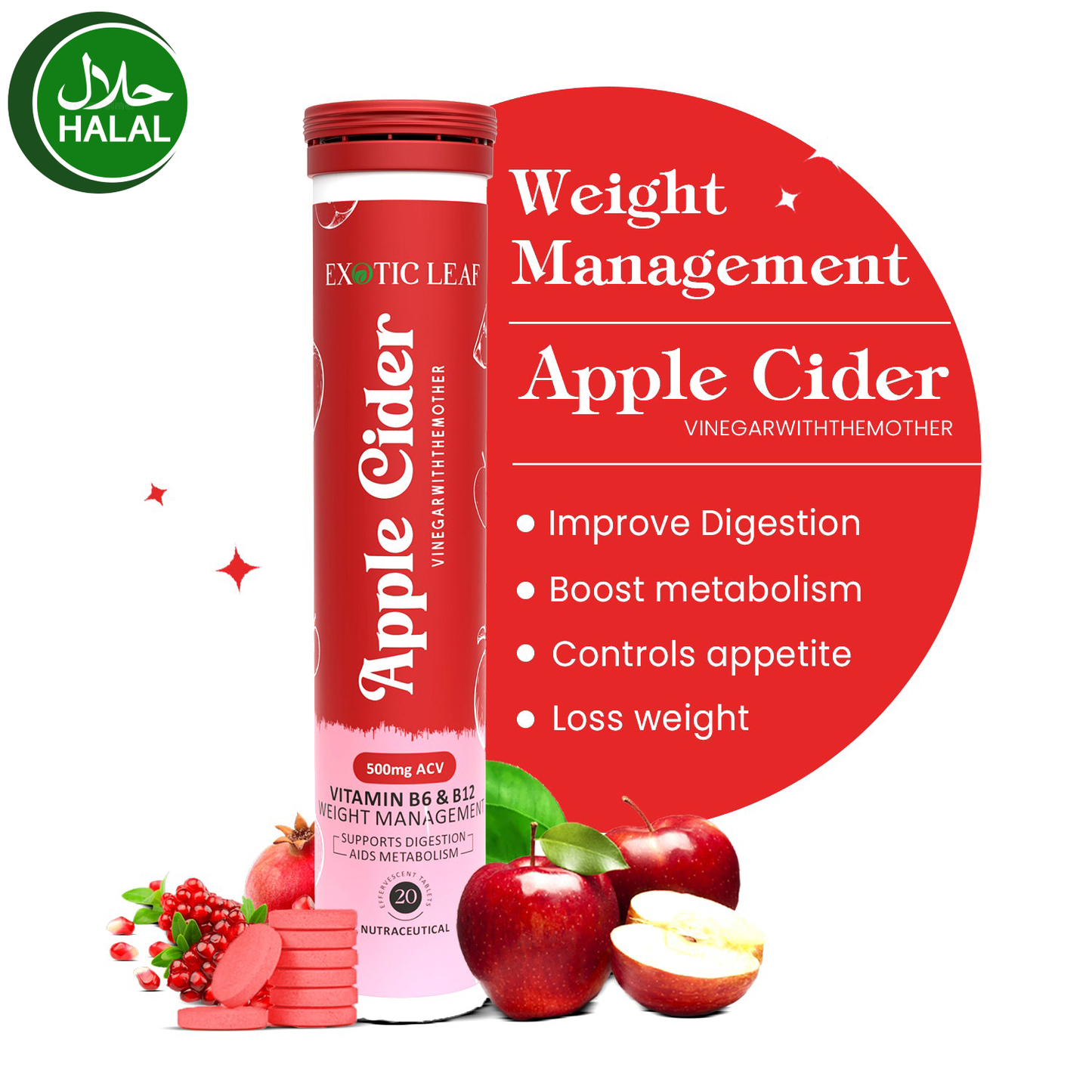 Apple Cider Vinegar Effervescent Tablet